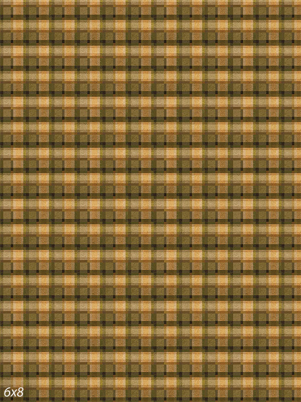 Rustic Checkered Pattern Photography Backdrop - Rustic checkered pattern backdrop in yellow, brown, and green tones, perfect for autumn and rustic-themed photography.