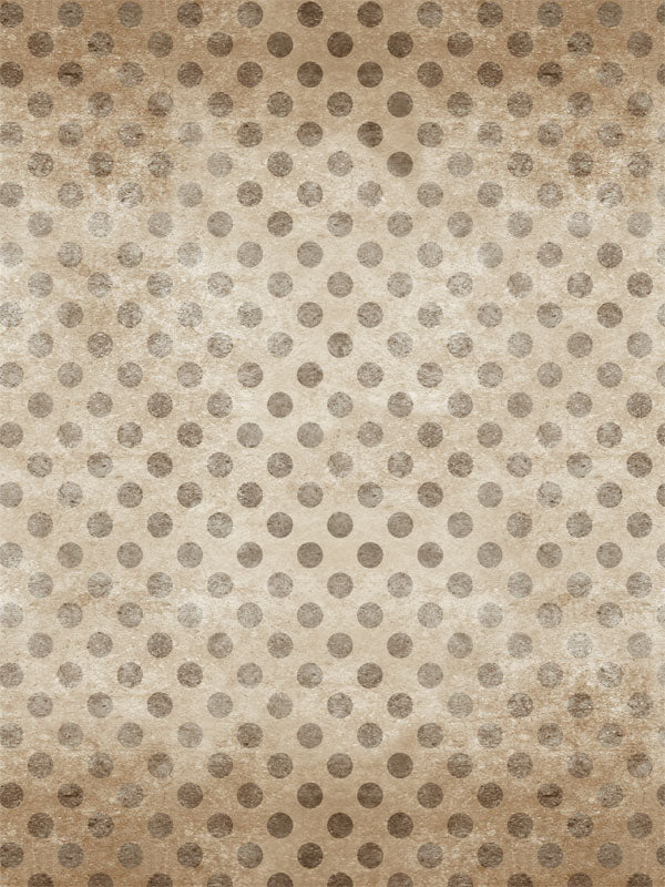 Rustic Taupe Polka Dot Photography Backdrop - Rustic taupe photography backdrop with distressed polka dots, ideal for vintage and rustic photoshoots.