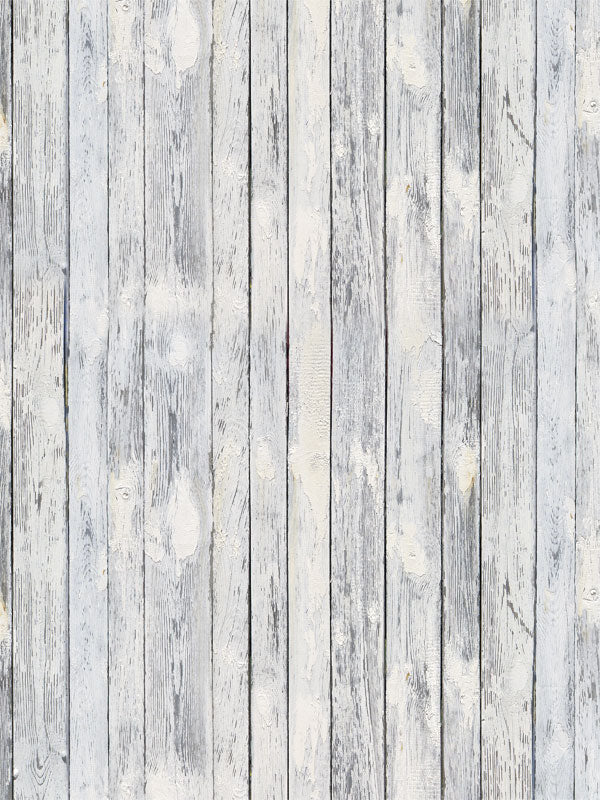 Rustic Whitewashed Wood Plank Photography Backdrop - Rustic whitewashed wood plank backdrop with subtle texture, ideal for professional photoshoots including portraits, product, and fashion photography.