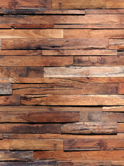 Rustic Wood Plank Photography Backdrop - A rustic wood plank photography backdrop with rich brown tones and distressed textures for photoshoots.