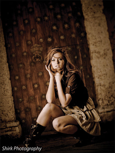 Balanced architecture perfect for portrait composition.