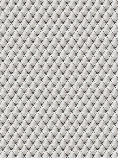 Sophisticated silver quilted tufted backdrop, perfect for professional photography in elegant settings and formal portrait sessions.