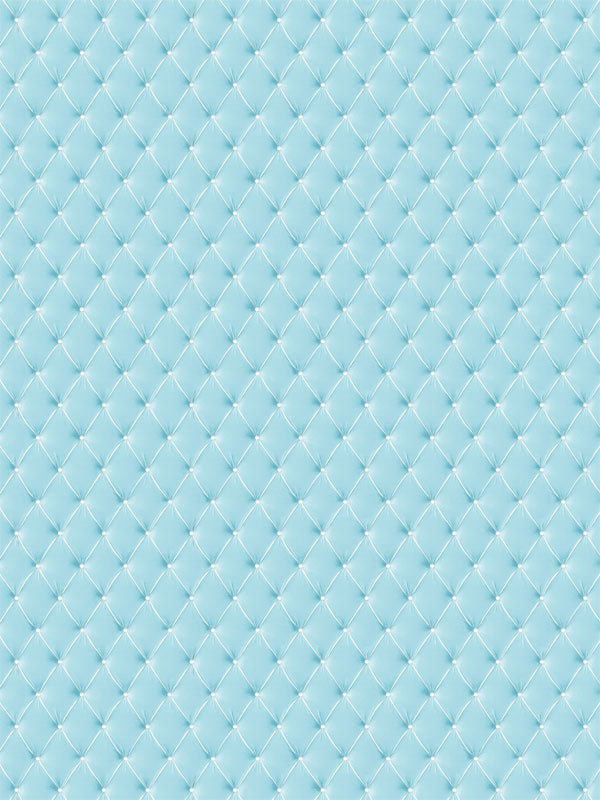 Luxurious light blue quilted tufted backdrop, ideal for professional portrait and event photography sessions in elegant settings.