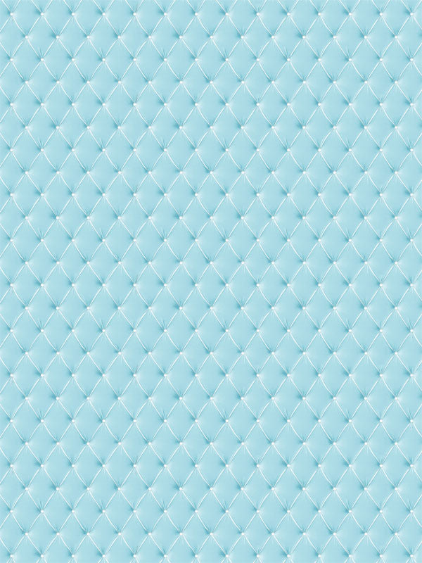 Luxurious light blue quilted tufted backdrop, ideal for professional portrait and event photography sessions in elegant settings.