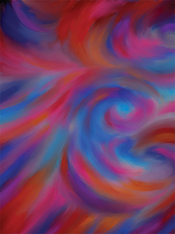 Calm wave-like motion of misty pastels for elegant portraits.