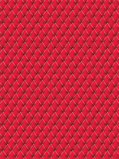 Bold red quilted tufted backdrop for professional use, perfect for portraits, fashion shoots, and high-end event photography.