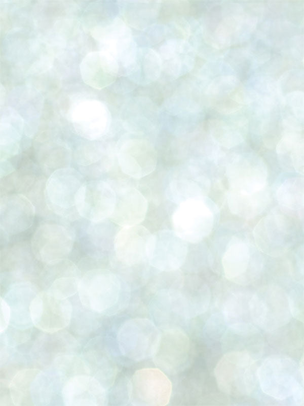 Soft Pastel Bokeh Photography Backdrop - Soft pastel bokeh photography backdrop with white, cream, and pale green hues, ideal for children’s photoshoots and special events.