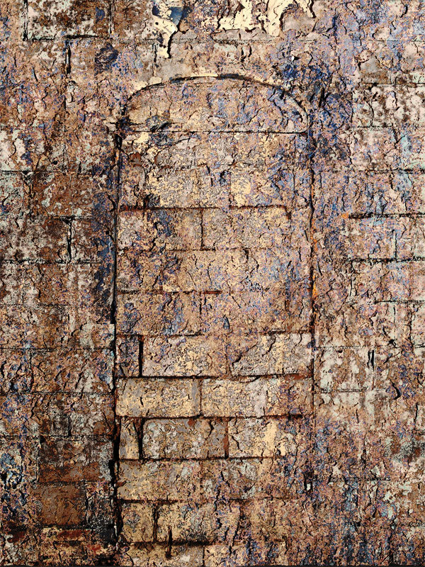 Rustic stone photography backdrop with aged arch detail.