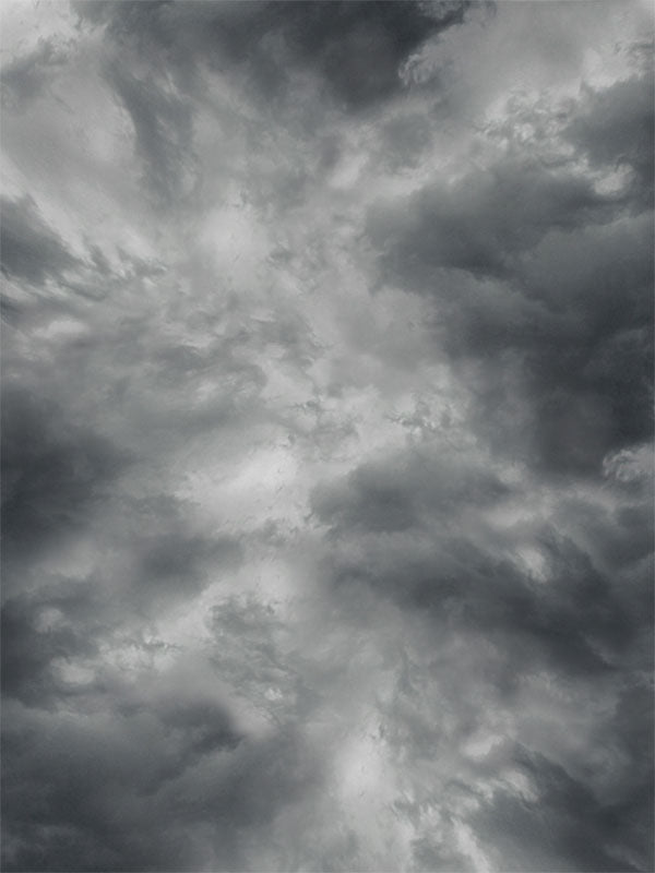 Stormy Clouds Photography Backdrop - A stormy cloud photography backdrop featuring swirling gray clouds, perfect for creating a dramatic, moody atmosphere in photoshoots.