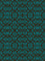 Ornate teal damask motif on a deep black background with rich detail.