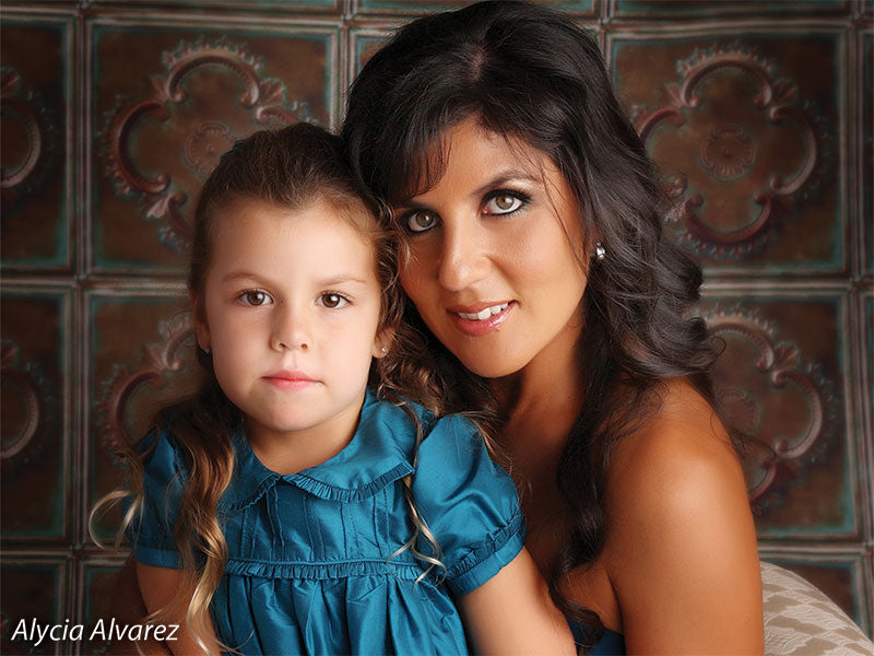 Photography backdrop with copper base and greenish patina overtones.