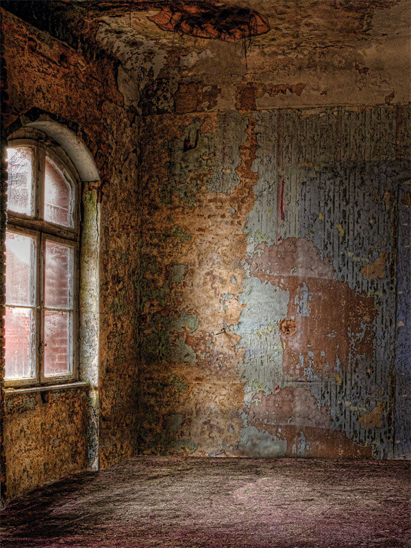 Vacancy Photography Backdrop – Moody Textured Room with Decay - Denny Mfg
