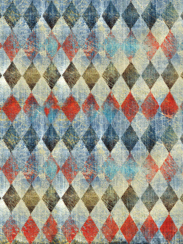 Vintage Diamond Pattern Photography Backdrop - Vintage diamond pattern photography backdrop with a distressed texture, perfect for retro-themed shoots.