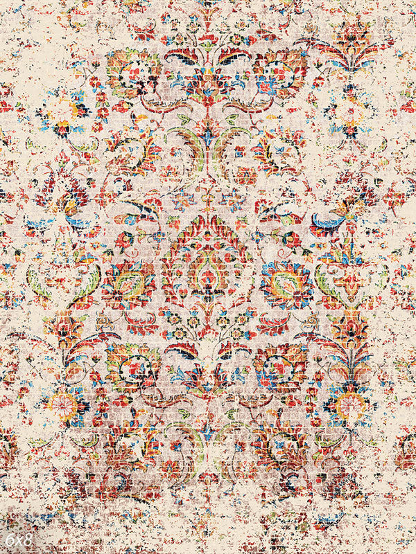 Vintage Floral Tapestry Photography Backdrop - A vintage floral tapestry photography backdrop with intricate patterns and vibrant colors on a distressed background.