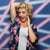 Vintage-inspired photography backdrop with retro laser light beams, bringing back the nostalgic charm of 80s school portraits.