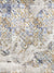 Vintage Mosaic Tile Photography Backdrop - A vintage mosaic tile photography backdrop with intricate blue, gold, and white patterns and a distressed finish.