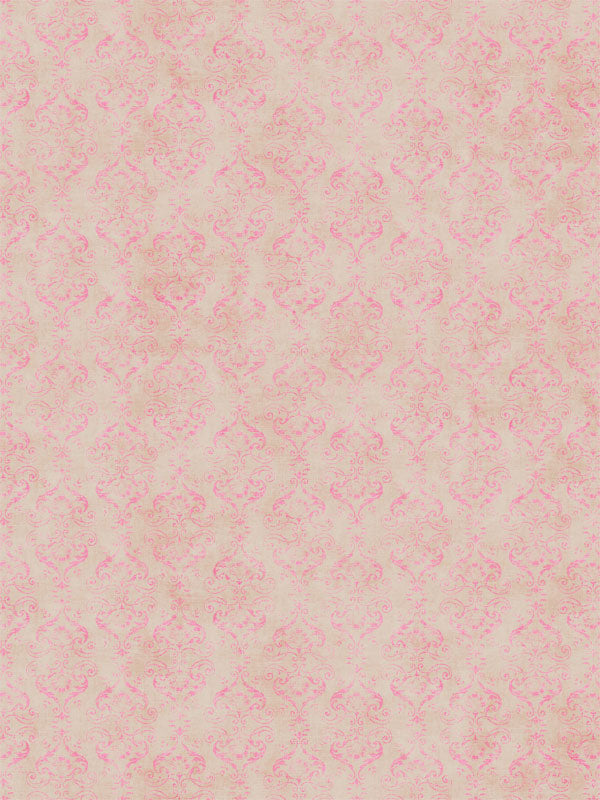 Vintage Pink Damask Photography Backdrop - Vintage pink damask photography backdrop featuring soft pink tones on a beige background, ideal for professional portrait and product photography.