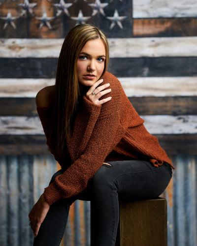 Distressed wooden American flag photography backdrop with aged textures, ideal for patriotic, Western, and rustic-themed photoshoots.