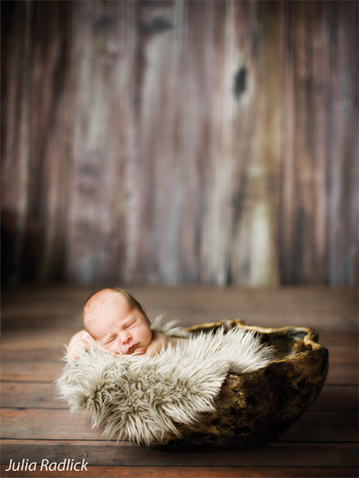 Wooden panel backdrop with a vintage, farmhouse feel, ideal for photography studios and event displays.