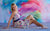 Soft watercolor-effect abstract in energetic, painterly strokes.