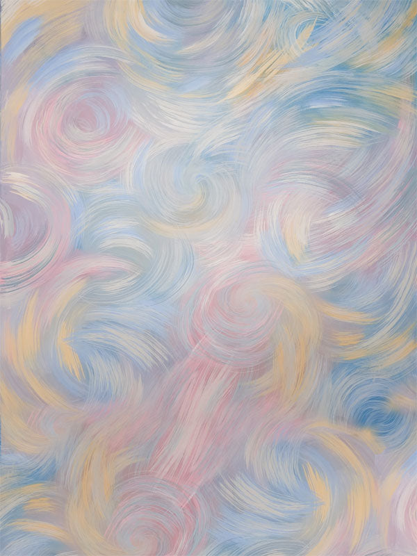 Soft pastel swirl backdrop with motion-filled brushstrokes in blue, pink, and cream.