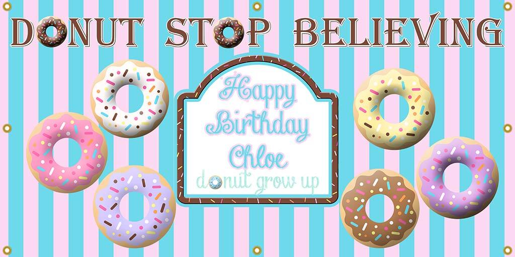 Donut Birthday Banner - The Backdrop Store