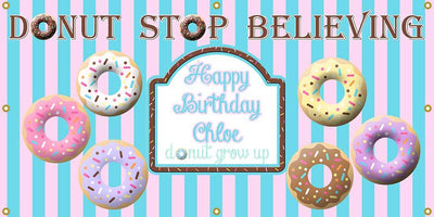 Donut Birthday Banner - The Backdrop Store