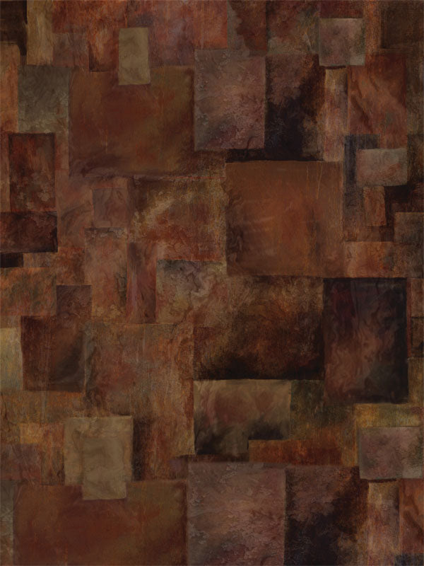 Earth-toned abstract photography backdrop with layered geometric shapes in rich browns, ideal for timeless senior, family, or portrait sessions.