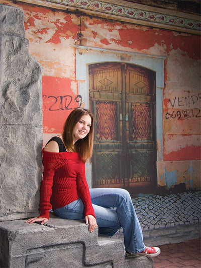 Old Town Printed Photography Backdrop