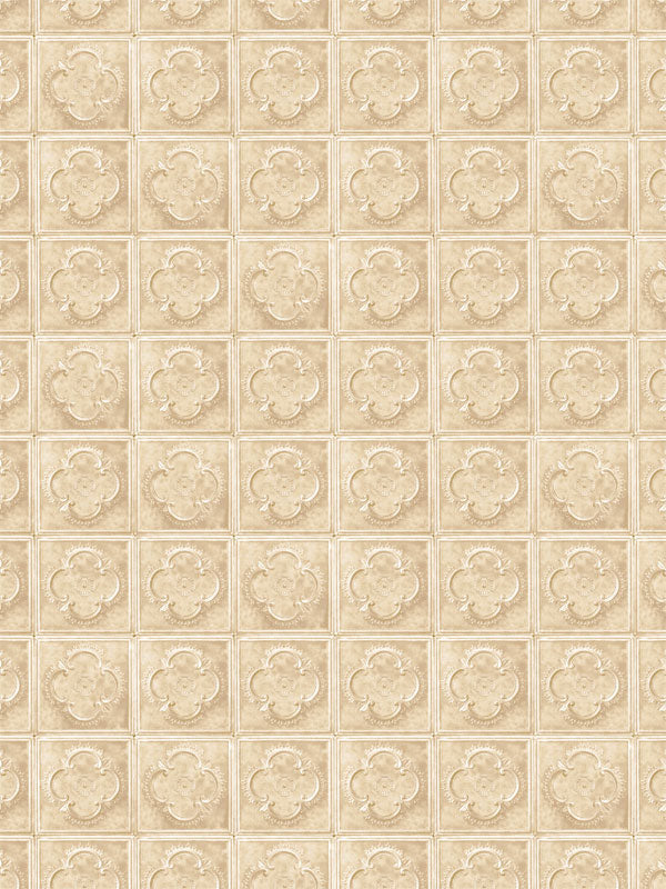 Tan Tile Vintage Pattern Photography Backdrop for Studio Shoots - Denny Mfg