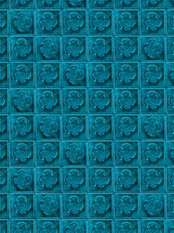 Turquoise Tile Printed Photography Backdrop