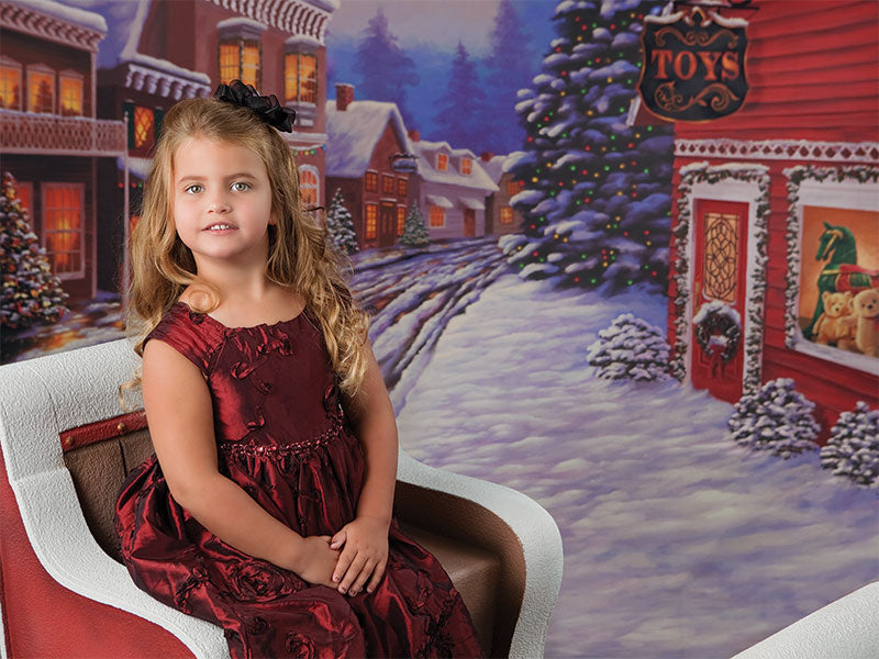 Holiday Shops Printed Photography Backdrop