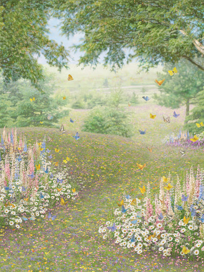 Butterfly Meadow Photography Backdrop