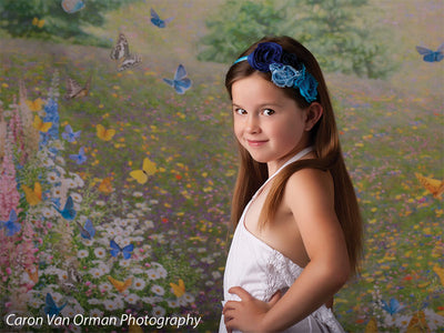 Butterfly Meadow Photography Backdrop