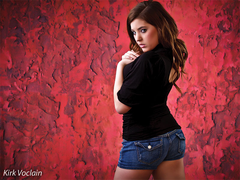 Isabella Red Printed Photography Backdrop