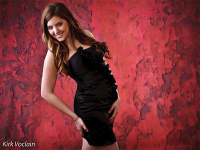 Isabella Red Printed Photography Backdrop
