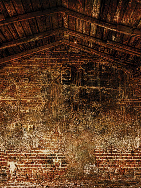 Forgotten Factory Brick Photography Backdrop
