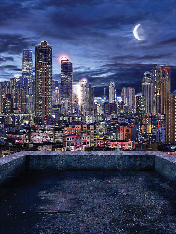 City Lights Printed Photography Backdrop