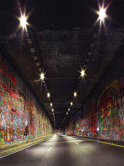 Graffiti Tunnel Printed Photography Backdrop