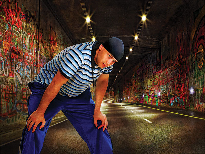 Graffiti Tunnel Printed Photography Backdrop