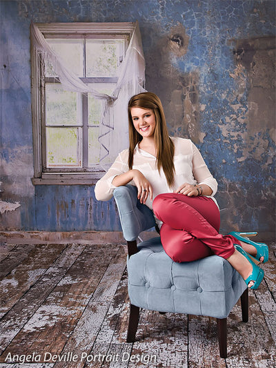 Blue Memories Printed Photography Backdrop