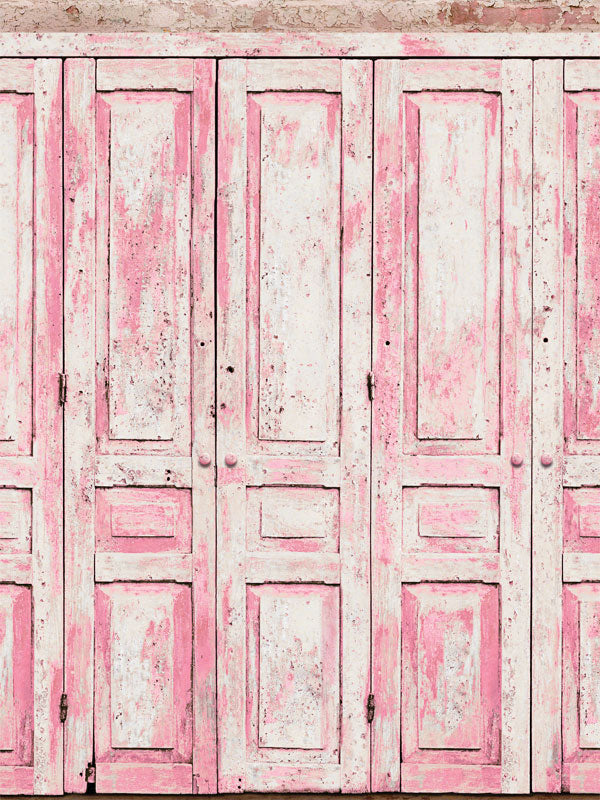 Painted Cabinets Pink Printed Photography Backdrop