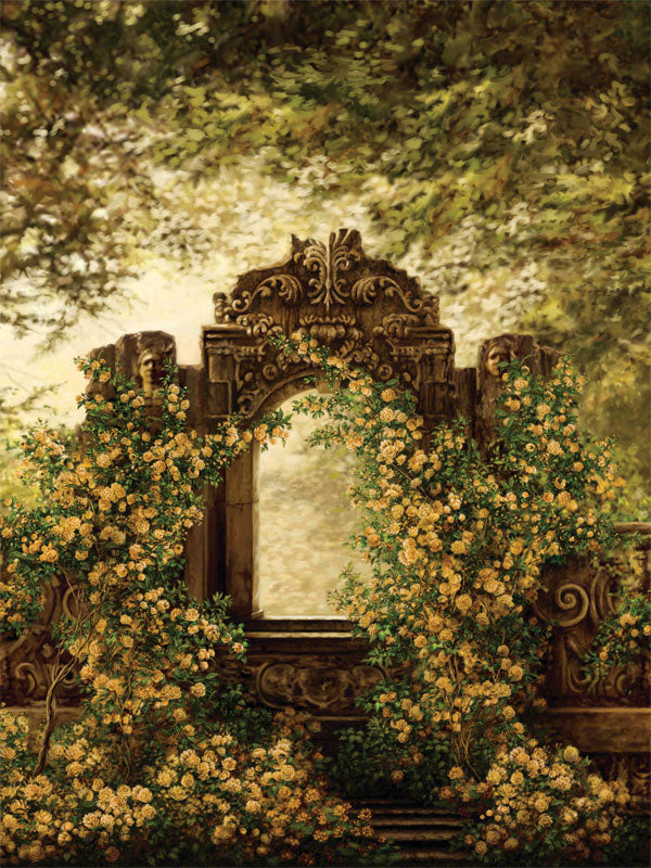 Enchanted Yellow Rose Printed Photography Backdrop