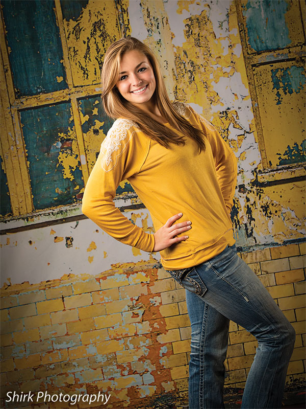 Corroded Yellow Warehouse Photography Backdrop