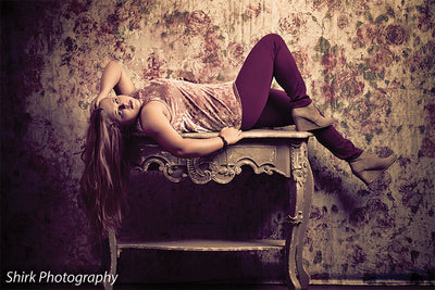 Sara Flower Printed Photography Backdrop