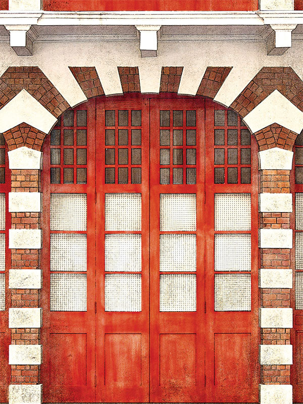 Fire Station Printed Photo Backdrop