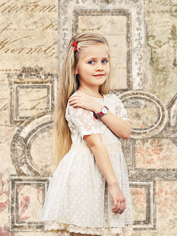 Vintage Frames and Script Photography Backdrop - Denny Mfg