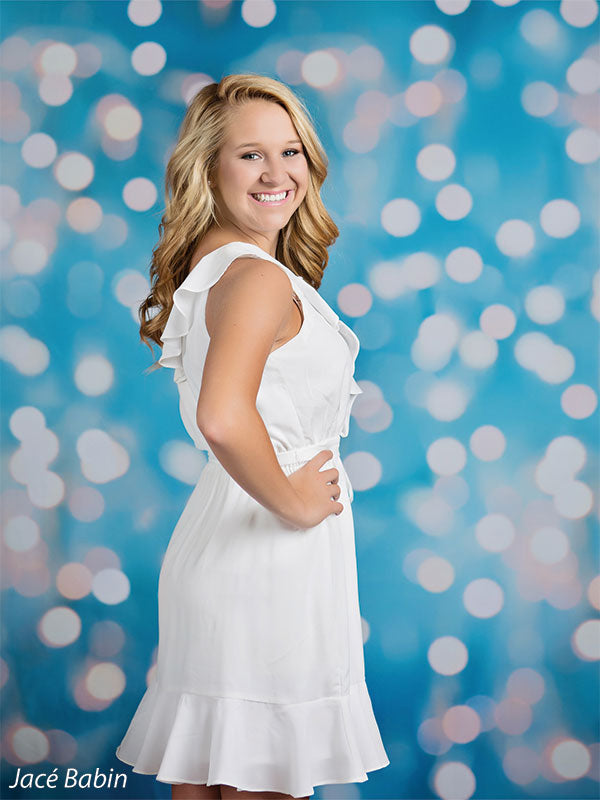 blue bokeh sapphire blue backdrop