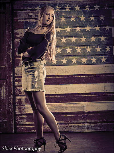 Grunge USA Printed Photography Backdrop