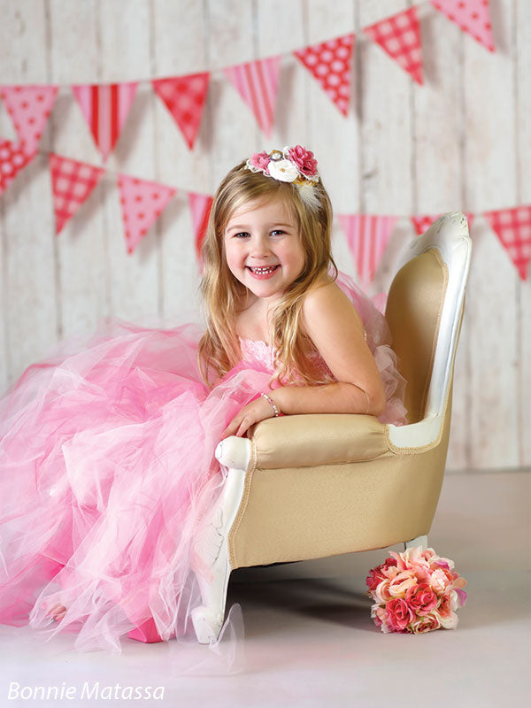 Pink Pennant Backdrop for Photography